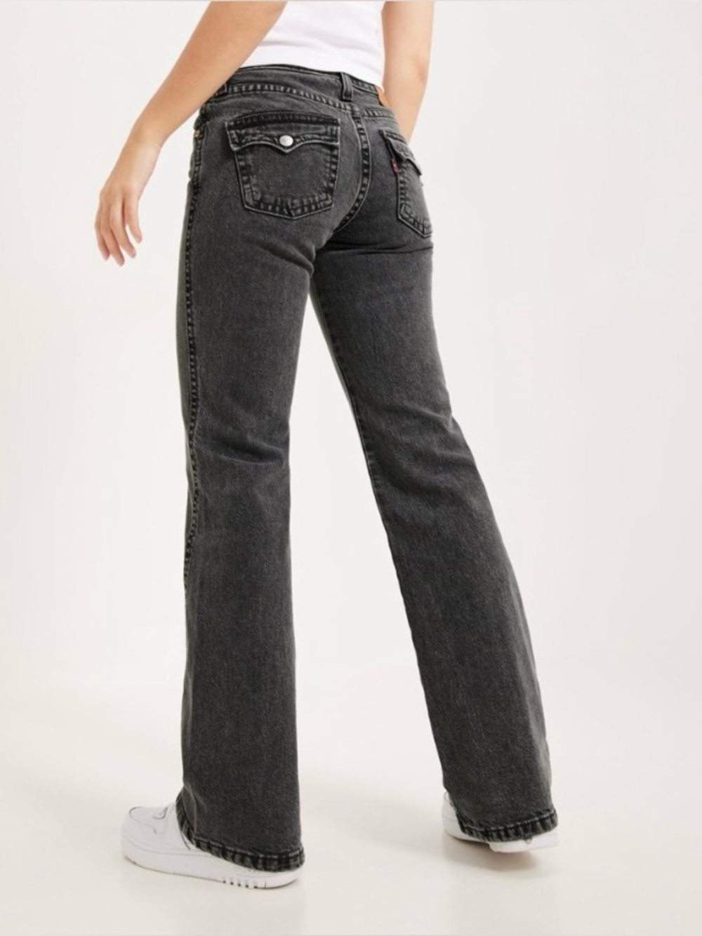 Levi's Noughties Boot Cut Low Rise Y2K Streetwear Black Charcoal Jeans Size 29 - Picture 3 of 16